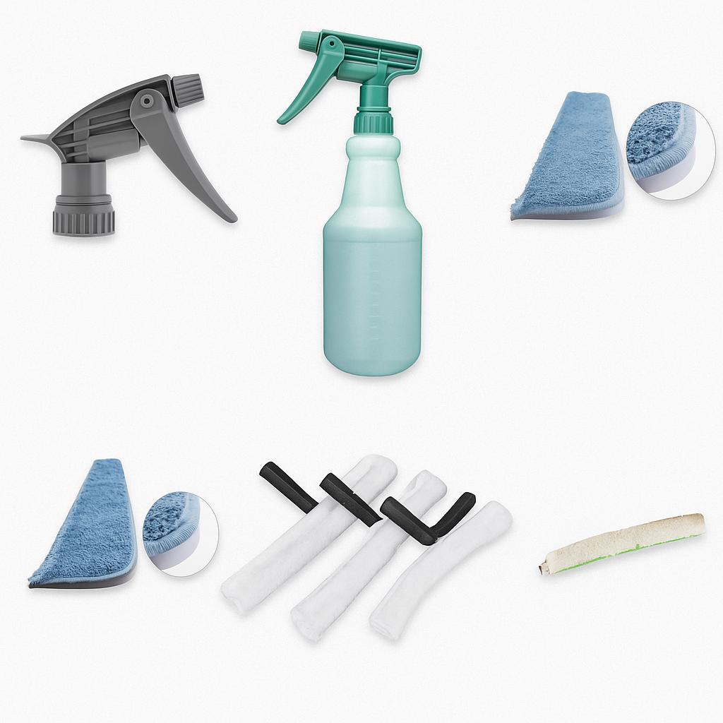 Инвентарь для мытья стеклянных поверхностей